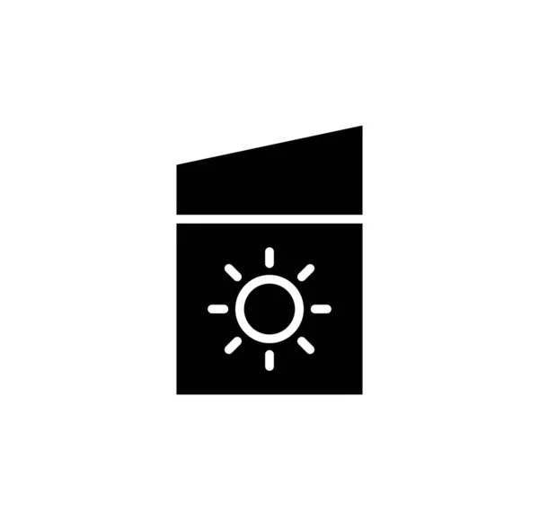 Sunblock Sunscreen Lotion Summer Solid Icon Vector Illustration Logo Template — Stock Vector