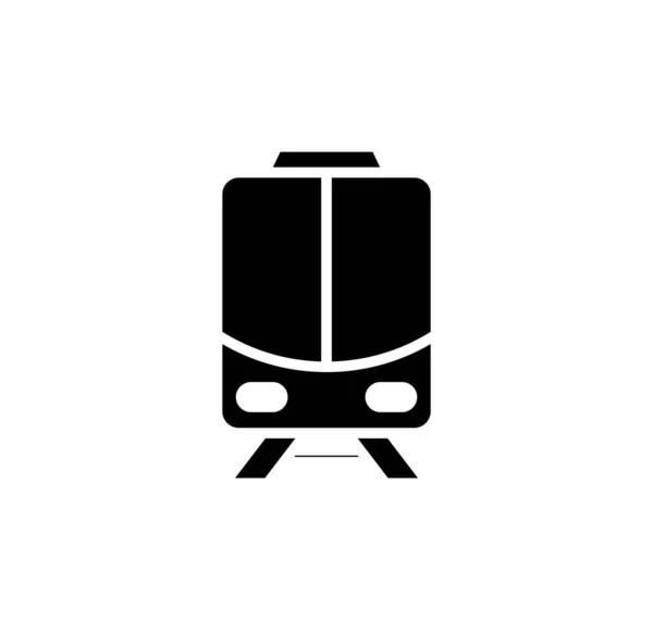 Train Locomotive Transport Solid Icon Vector Illustration Logo Template Suitable — Stock Vector