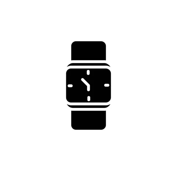 Uhr Armbanduhr Uhr Time Solid Icon Vektor Illustration Logo Template — Stockvektor