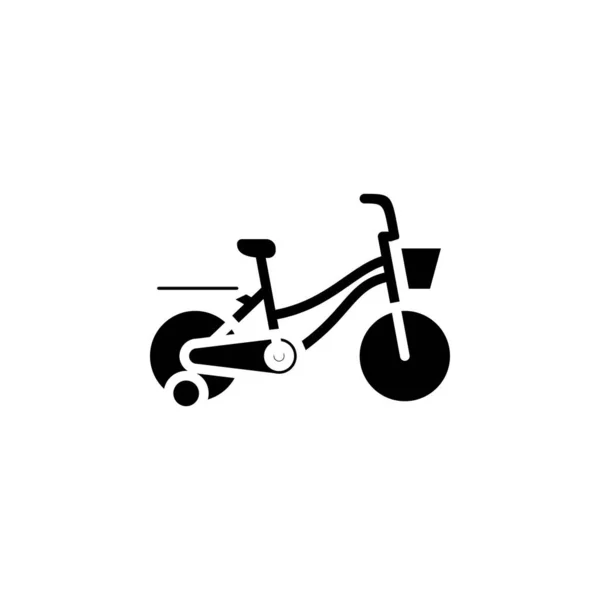 バイク 自転車固体アイコンベクトルイラストロゴテンプレート 多くの目的に適した — ストックベクタ