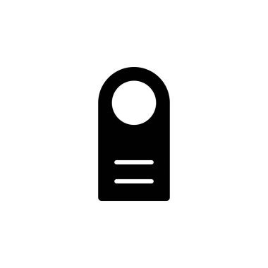 Kapı Askısı, Otel Solid Icon Vektör İllüstrasyon Logo Şablonu. Birçok Amaç İçin Uygun.