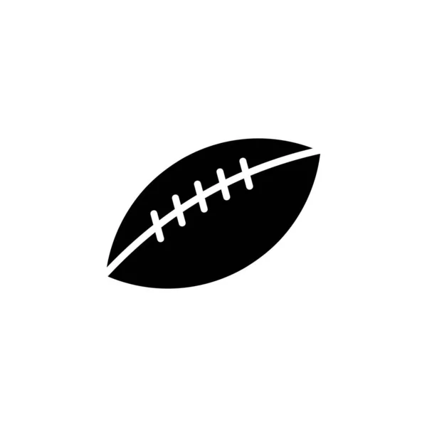 Rugby American Football Solid Icon Vector Illustration Logo Template Adequado —  Vetores de Stock