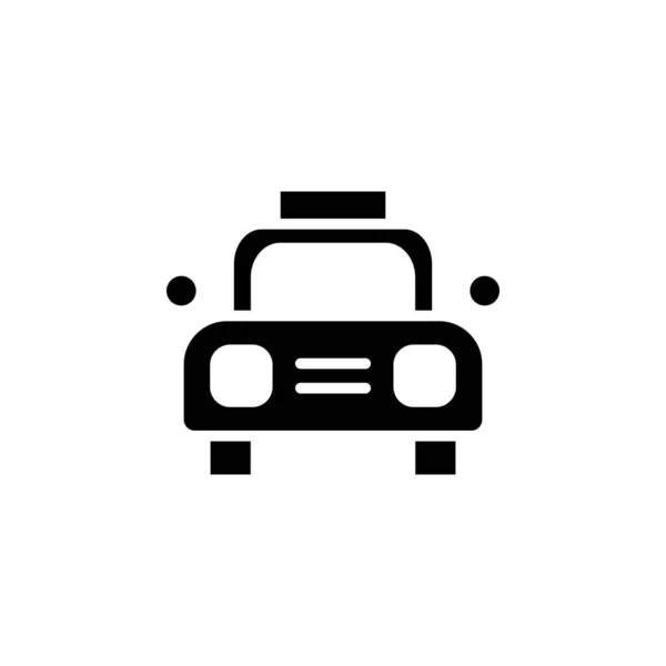 Cab Taxi Resor Transport Solid Ikon Vektor Illustration Logotyp Mall — Stock vektor