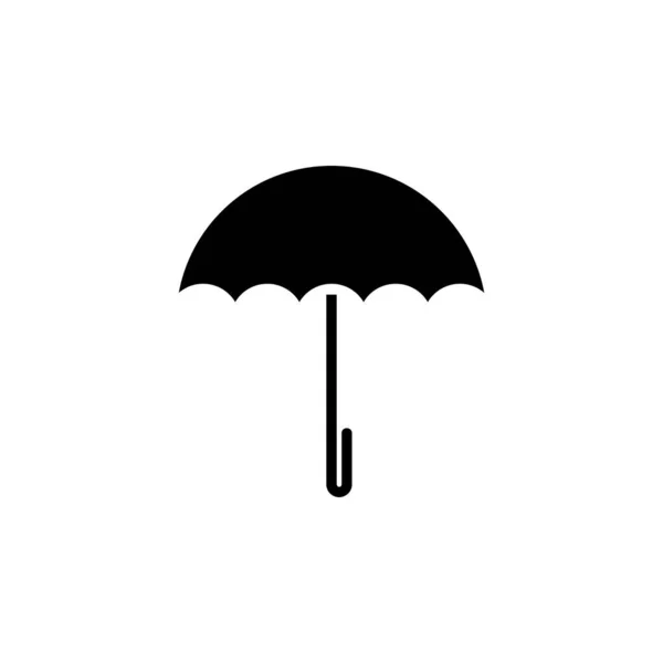 Guarda Chuva Tempo Proteção Solid Icon Vector Ilustração Logo Template — Vetor de Stock