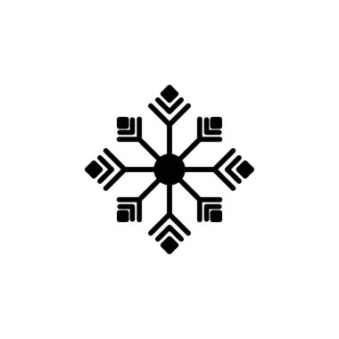 Winter, Snowfall, Snow, Snowflake Solid Icon Vector Illustration Logo Şablonu. Birçok Amaç İçin Uygun.
