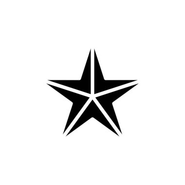 Yıldızlar, Gece Katı Simgesi Vektör İllüstrasyon Logo Şablonu. Birçok Amaç İçin Uygun.