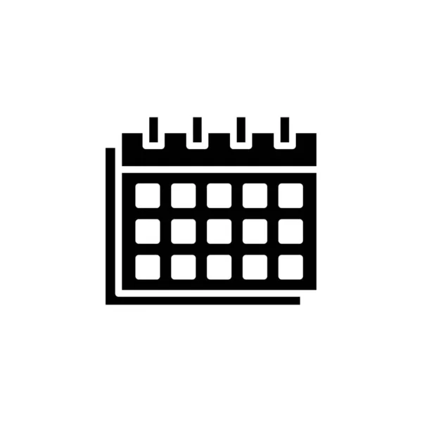 Kalendarz Harmonogram Data Solid Icon Wektor Ilustracja Szablon Logo Nadaje — Wektor stockowy