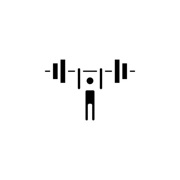 Gym Fitness Weight Solid Icon Vector Illustration Logo Template 사람들에게 — 스톡 벡터