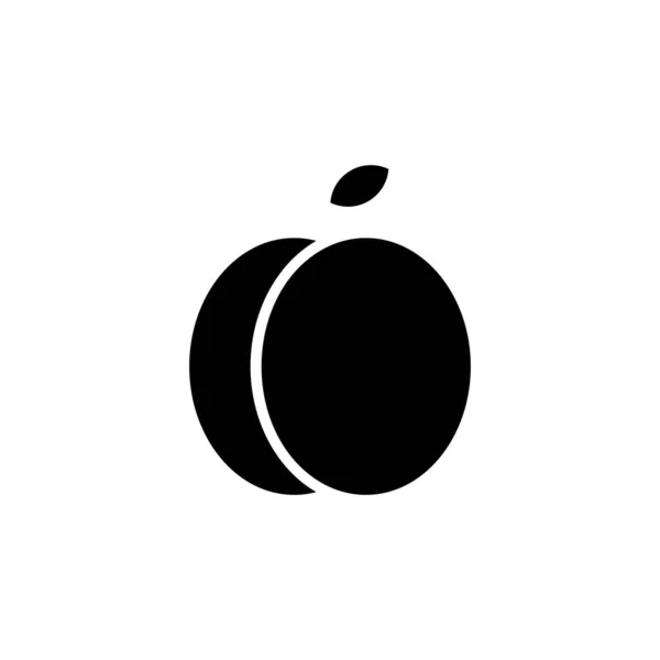 Персиковий Суцільний Значок Векторна Ілюстрація Шаблон Логотипу Підходить Багатьох Цілей — стоковий вектор