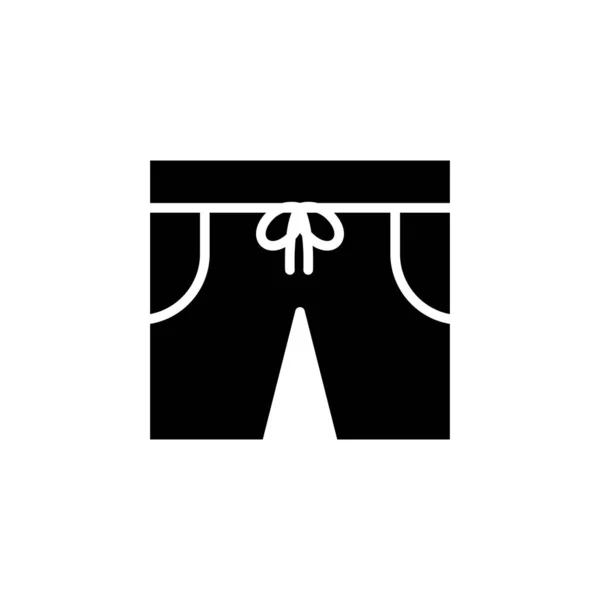 Pantalones Cortos Casuales Pantalones Icono Sólido Vector Illustration Logo Template — Archivo Imágenes Vectoriales