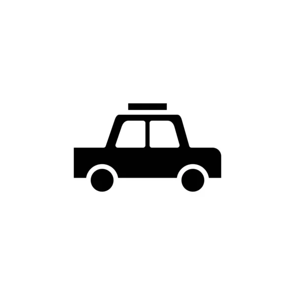 Cab Taxi Travel Transportation Solid Icon Vector Illustration Logo Template — Stock Vector