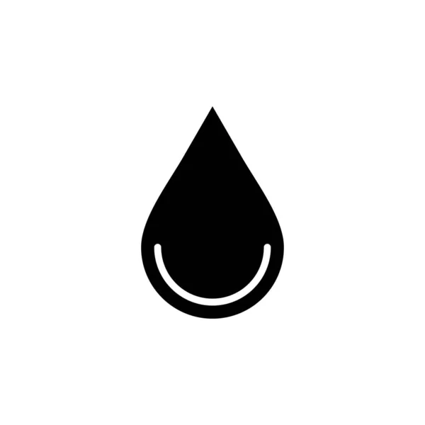 Plantilla Logotipo Ilustración Vectorial Icono Sólido Líquido Gota Agua Gotita — Vector de stock