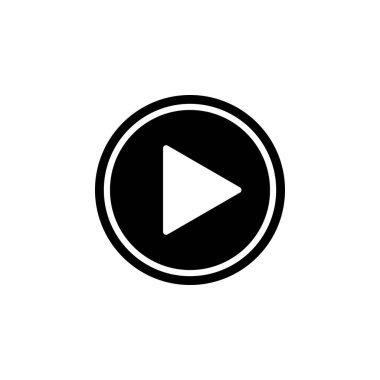 Video, Play, Film, Player, Movie Solid Icon Vector Illustration Logo Şablonu. Birçok Amaç İçin Uygun.