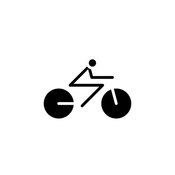 Fahrrad Fahrrad Solid Icon Vector Illustration Logo Template Für Viele — Stockvektor