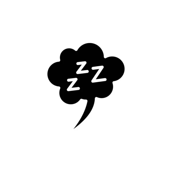 Sleep Nap Night Solid Icon Vector Illustration Logo Template Suitable — Stock Vector