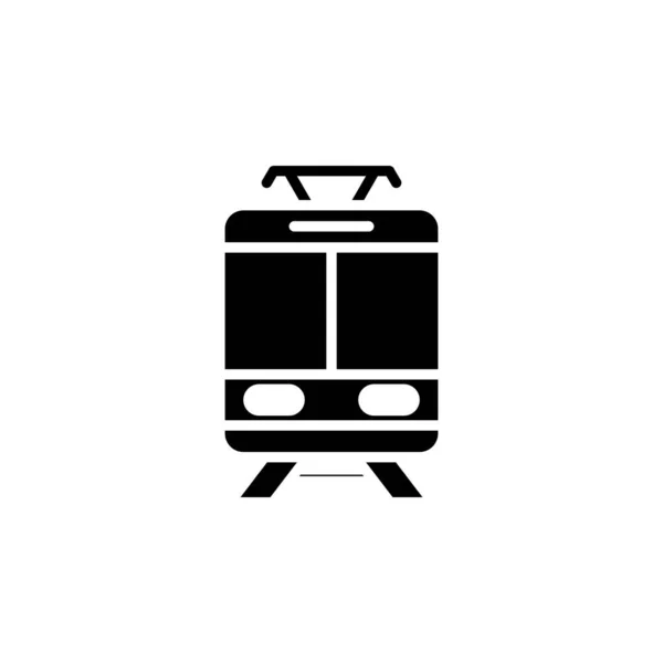 Train Locomotive Transport Solid Icon Vector Illustration Logo Template 사람들에게 — 스톡 벡터