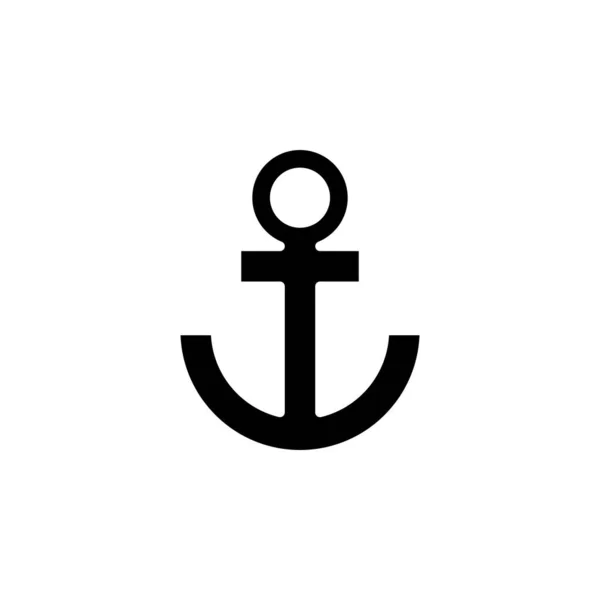 Anchor Port Solid Icon Vector Illustration Logo Template 사람들에게 적합하다 — 스톡 벡터