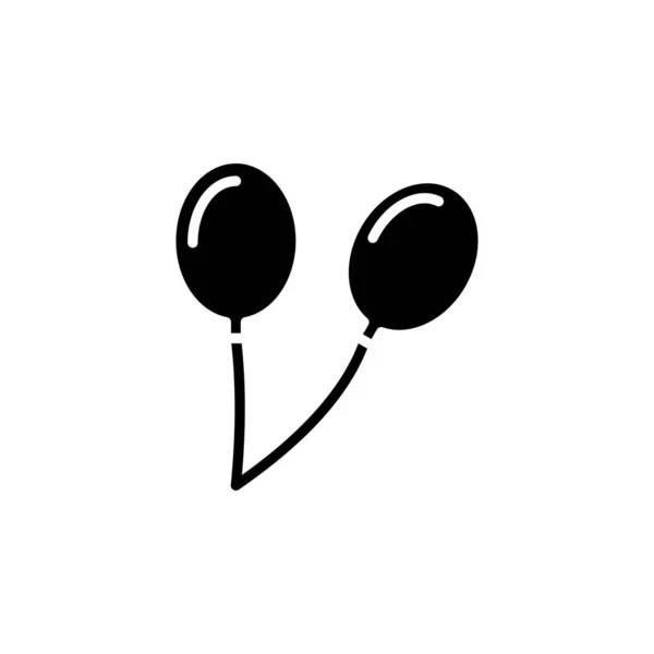 Balon Solid Icon Vector Illustration Logo Template Dalam Bahasa Inggris - Stok Vektor