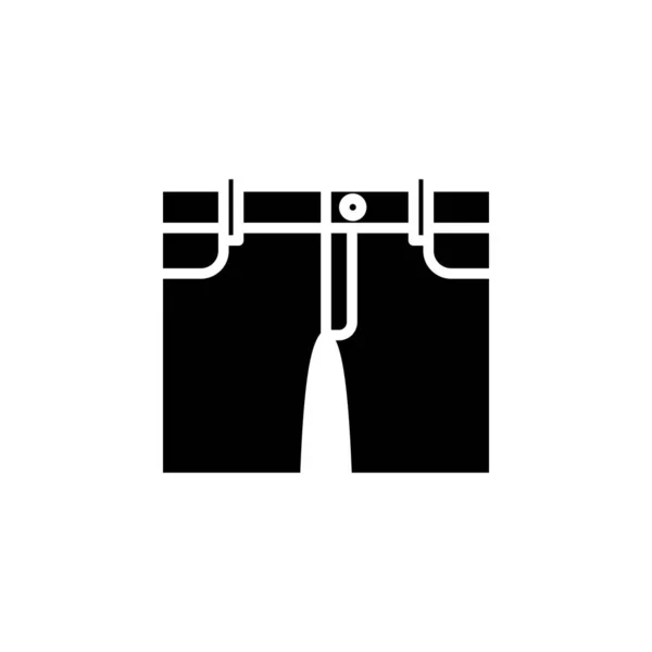 Pantalones Cortos Casuales Pantalones Icono Sólido Vector Illustration Logo Template — Archivo Imágenes Vectoriales