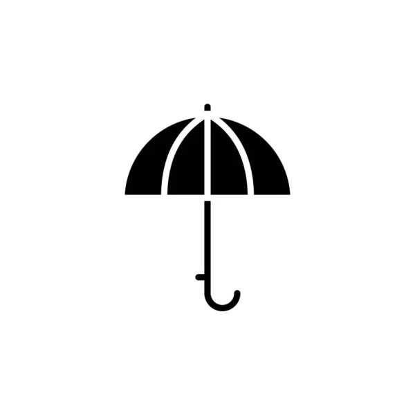 Umbrella Weather Protection Solid Icon Vector Illustration Logo Template Suitable — Stock Vector