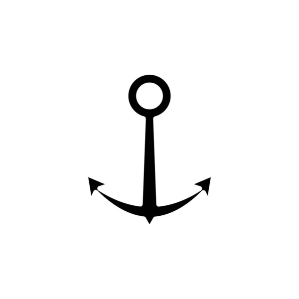 Anchor Port Solid Simge Vektör Llüstrasyon Logo Şablonu Birçok Amaç — Stok Vektör