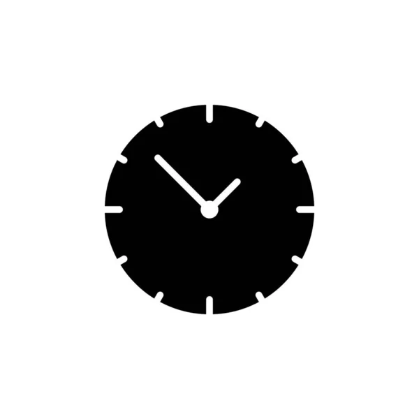 Klok Timer Time Solid Icon Vector Illustratie Logo Template Geschikt — Stockvector