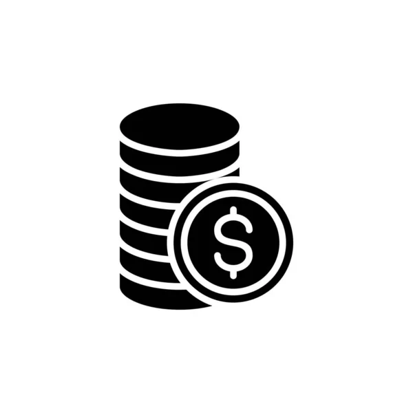 Modèle Logo Illustration Vectorielle Icône Solide Argent Trésorerie Richesse Paiement — Image vectorielle