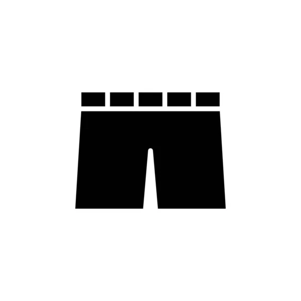 Shorts Casual Hosen Solid Icon Vector Illustration Logo Template Für — Stockvektor