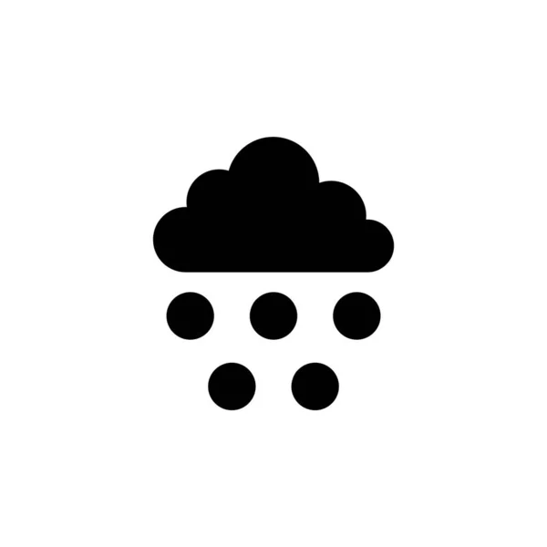 Zima Sníh Sníh Sněhová Vločka Solid Icon Vector Ilustration Logo — Stockový vektor
