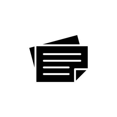 Notlar, Notepad, Notebook, Memo, Diary, Paper Solid Icon Vector Illustration Logo Şablonu. Birçok Amaç İçin Uygun.