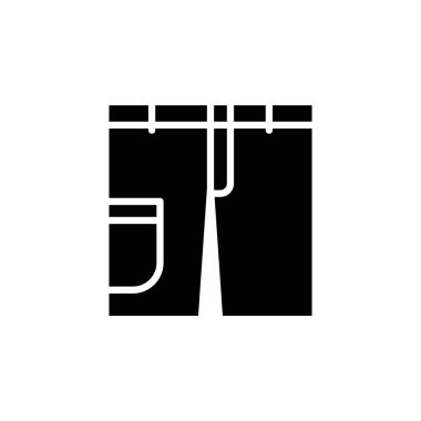 Şortlar, Gündelik, Pantolon Katı Simge Vektör İllüstrasyon Logo Şablonu. Birçok Amaç İçin Uygun.