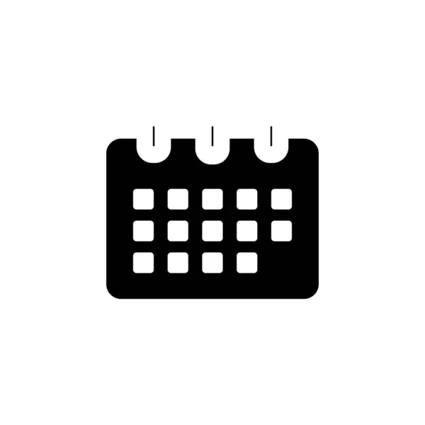 Kalender Zeitplan Datum Solid Icon Vector Illustration Logo Template Für — Stockvektor