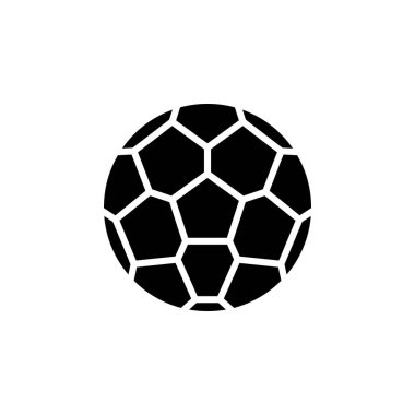 Spor, Top, Oyun Katı Simge Vektör İllüstrasyon Logo Şablonu. Birçok Amaç İçin Uygun.