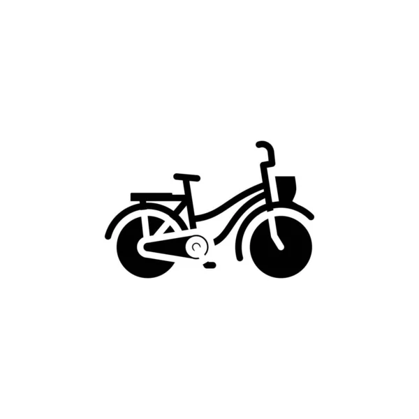 Bike Bicycle Solid Icon Vector Illustration Logo Template Vhodné Pro — Stockový vektor