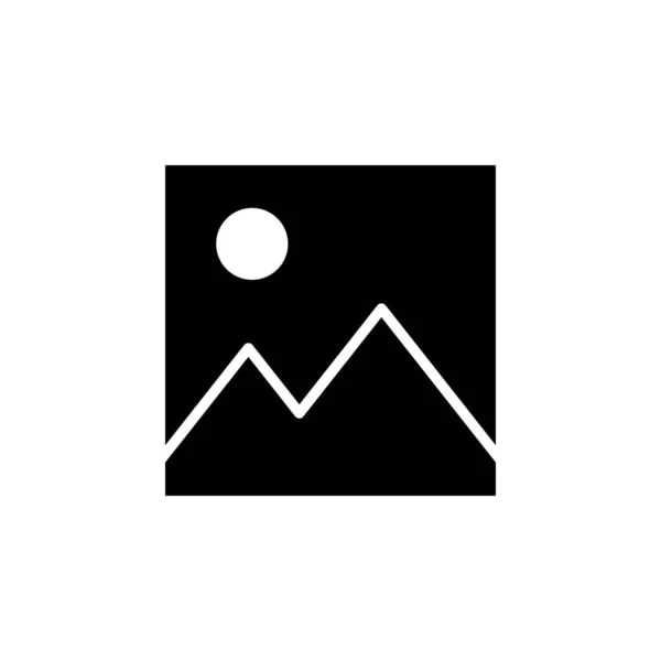 Resim, Galeri, Görüntü Katı Simgesi Vektör İllüstrasyon Logo Şablonu. Birçok Amaç İçin Uygun.