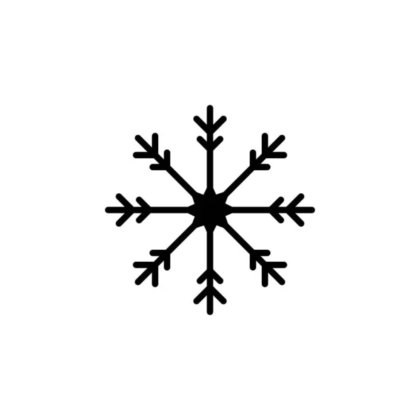 Inverno Neve Neve Floco Neve Solid Icon Vector Ilustração Logo — Vetor de Stock