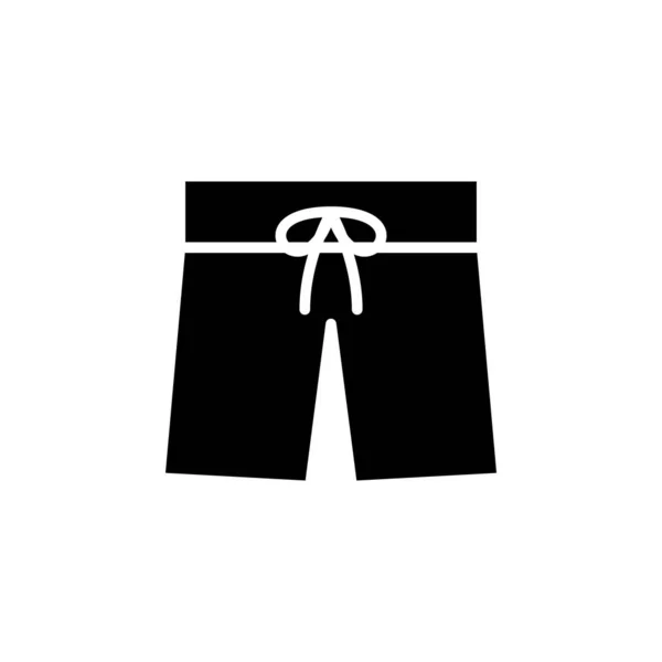 Pantaloncini Casual Pantaloni Solid Icon Vector Illustration Logo Template Adatto — Vettoriale Stock