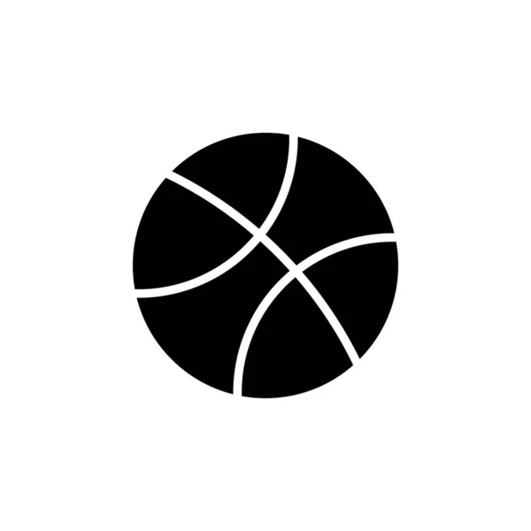 Sport Bal Spel Solid Icon Vector Illustratie Logo Template Geschikt — Stockvector