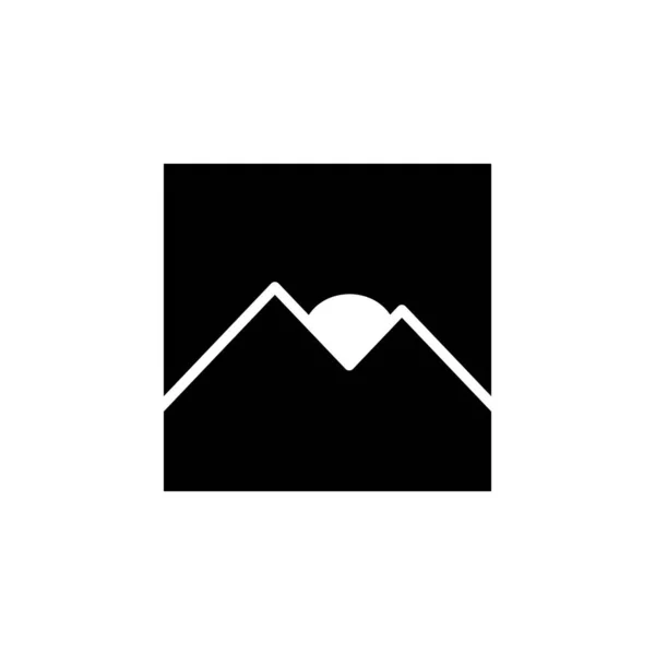 Imagen Galería Imagen Icono Sólido Vector Illustration Logo Template Adecuado — Vector de stock