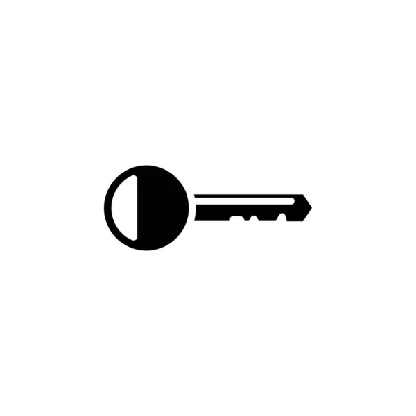 Key Solid Icon Vector Illustration Logo Template Suitable Many Purposes — Stock Vector