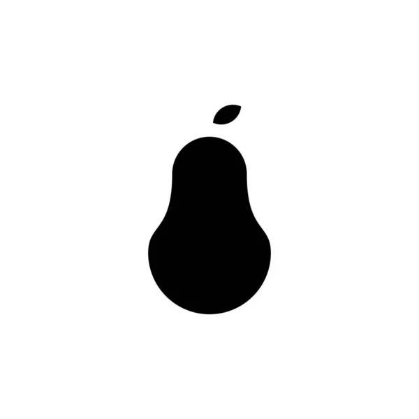 Birne Obst Frisch Gesund Solid Icon Vector Illustration Logo Template — Stockvektor