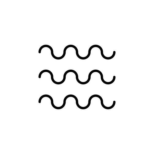 Modèle Logo Illustration Vectorielle Icône Solide Océan Eau Rivière Mer — Image vectorielle