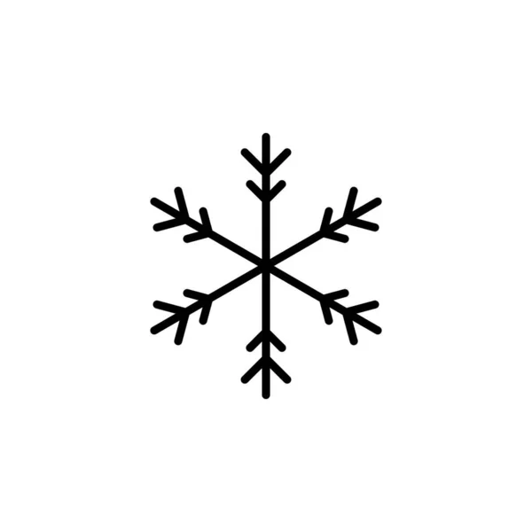 Inverno Neve Neve Fiocco Neve Solid Icon Vector Illustration Logo — Vettoriale Stock
