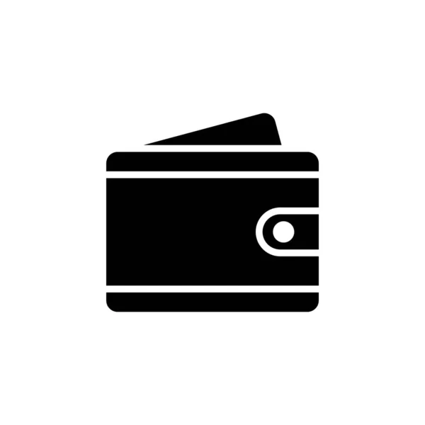 Plånbok Spara Pengar Solid Ikon Vektor Illustration Logotyp Mall Lämplig — Stock vektor