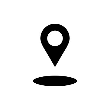 GPS, Harita, Navigasyon, Yön Katı Simge Vektör Çizim Logosu Şablonu. Birçok Amaç İçin Uygun.