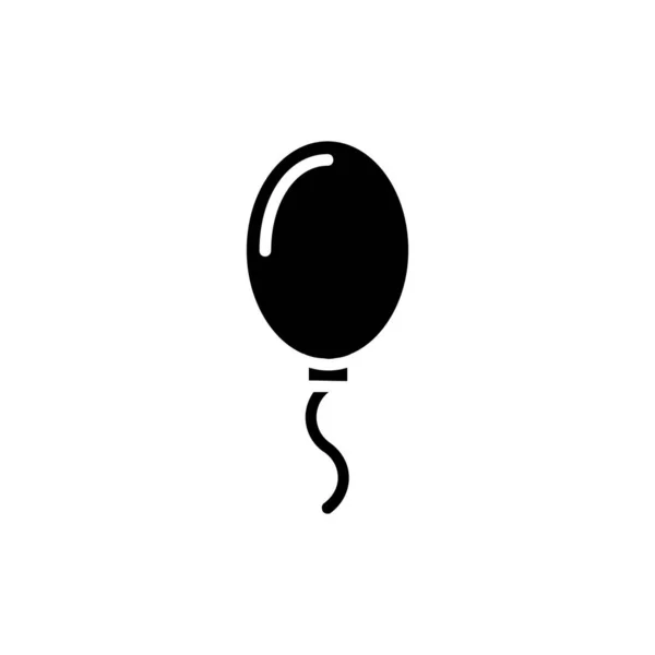 솔리드 Balloon Solid Icon Vector Illustration 템플릿 사람들에게 적합하다 — 스톡 벡터