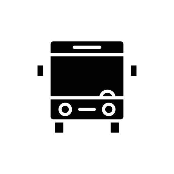 Bus Autobus Public Transportation Solid Icon Vector Illustration Logo Template — стоковий вектор
