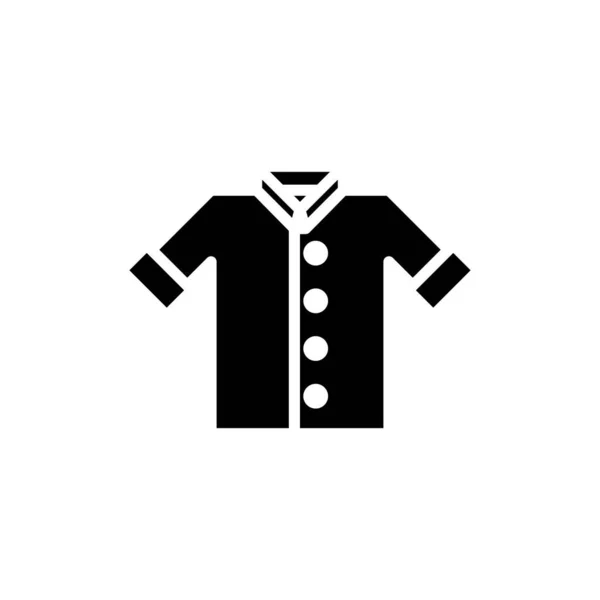 Shirt Fashion Polo Clothes Solid Icon Vector Illustration Logo Template — Stock Vector