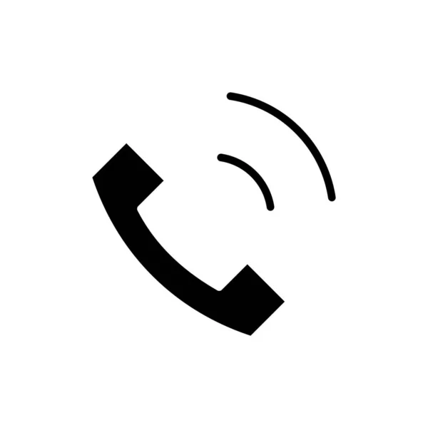 Llamada Centro Teléfono Icono Sólido Vector Ilustración Logo Plantilla Adecuado — Vector de stock