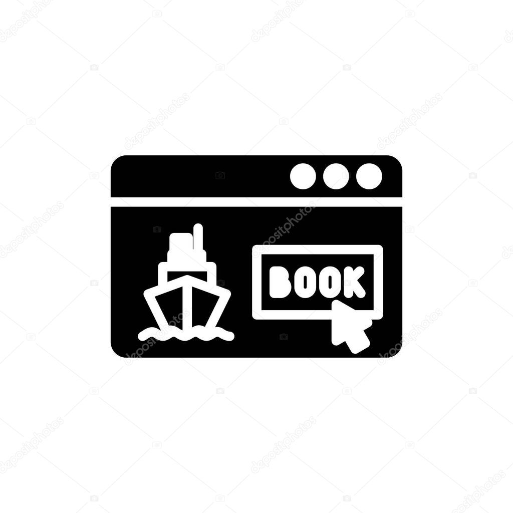 Booking, Ticket, Order Solid Icon Vector Illustration Logo Template. Suitable For Many Purposes.